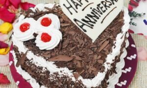 Heart-Shape Black Forest Cake
