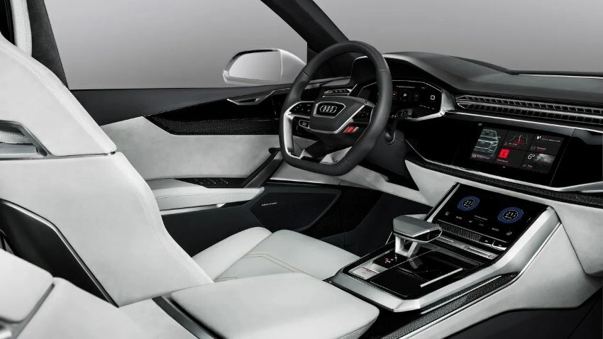 Interior details of Audi Q8
